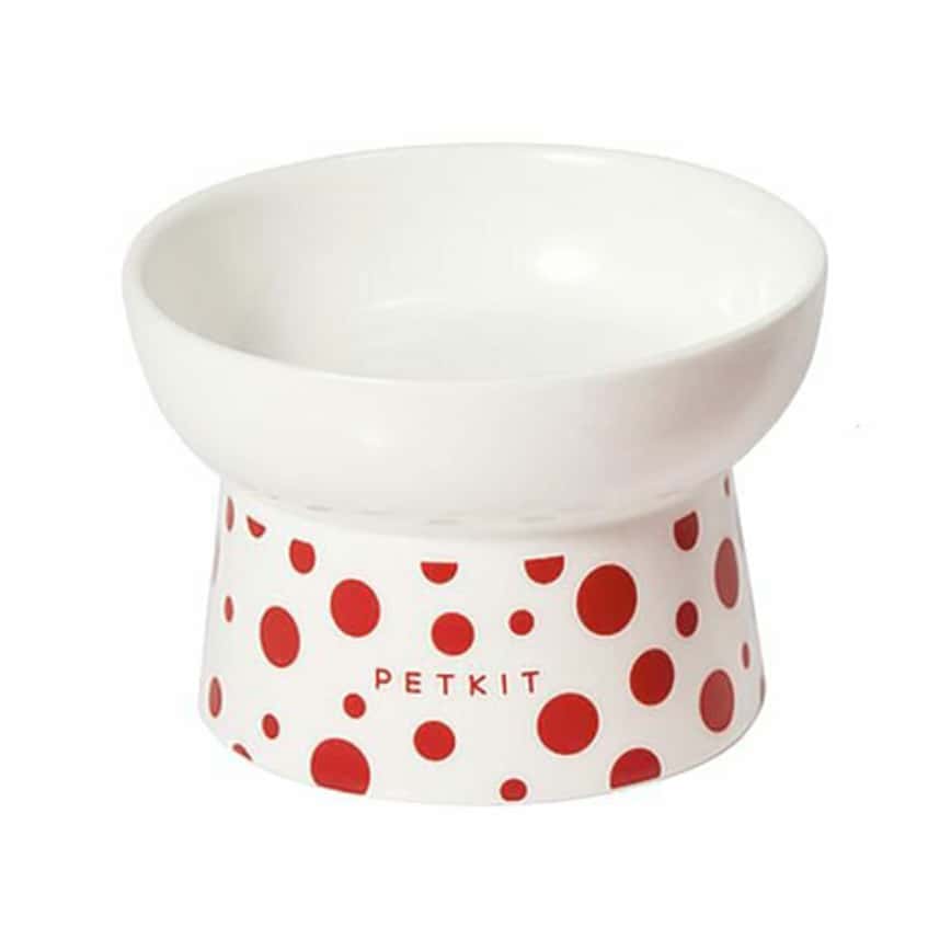 PETKIT 波點陶瓷高腳碗 紅白套裝 雙色 (pkfc1p)  (圖片2)