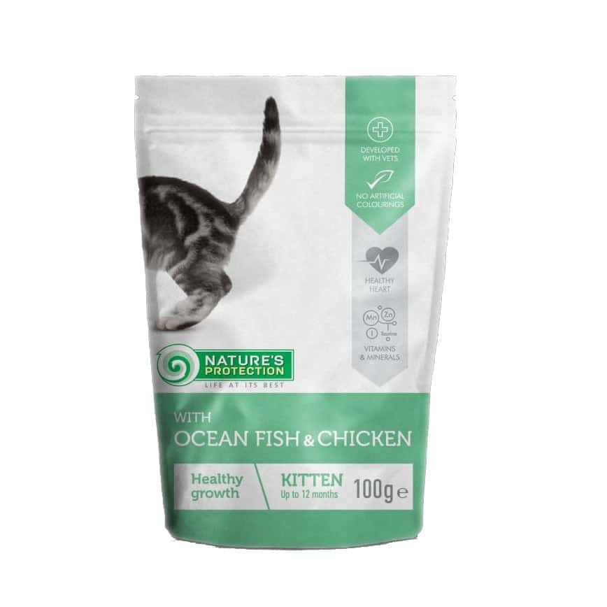 Nature's Protection 貓濕糧 幼貓主食袋裝濕糧 健康成長配方 海魚+雞肉 100g (KIP88100G) (圖片2)