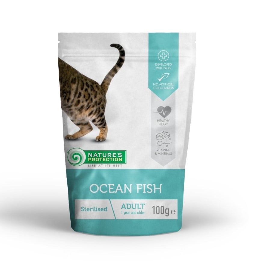 Nature's Protection 貓濕糧 成貓主食袋裝濕糧 絕育配方 海魚 100g (KIP69100G) (圖片2)