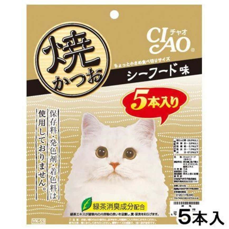 CIAO 貓零食 日本烤鰹魚條 海鮮味 5條入 (YK-53) (圖片2)