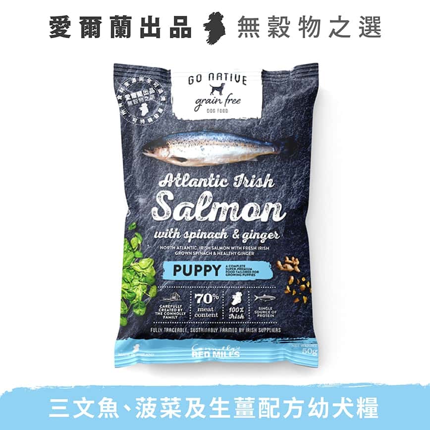 Go Native 愛爾蘭冠軍 頂級無穀物單一蛋白低敏嚴選狗糧 幼犬三文魚 50g 中小型犬用 (限時體驗) (圖片2)