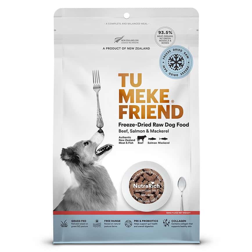 TU MEKE FRIEND 狗糧 超級食品風乾狗糧 ⽜⾁三⽂⿂鯖⿂ 320g (TMF0892) (圖片2)