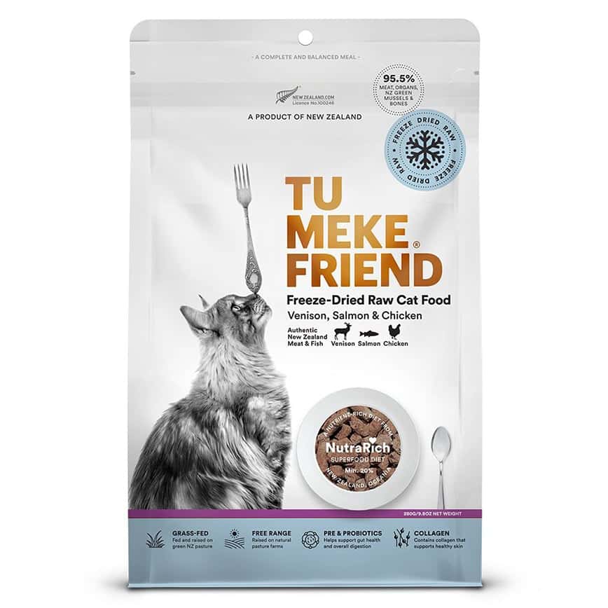 TU MEKE FRIEND 貓糧 超級食品風乾貓糧 鹿⾁三⽂⿂雞⾁ 280g (TMF0915) (圖片2)