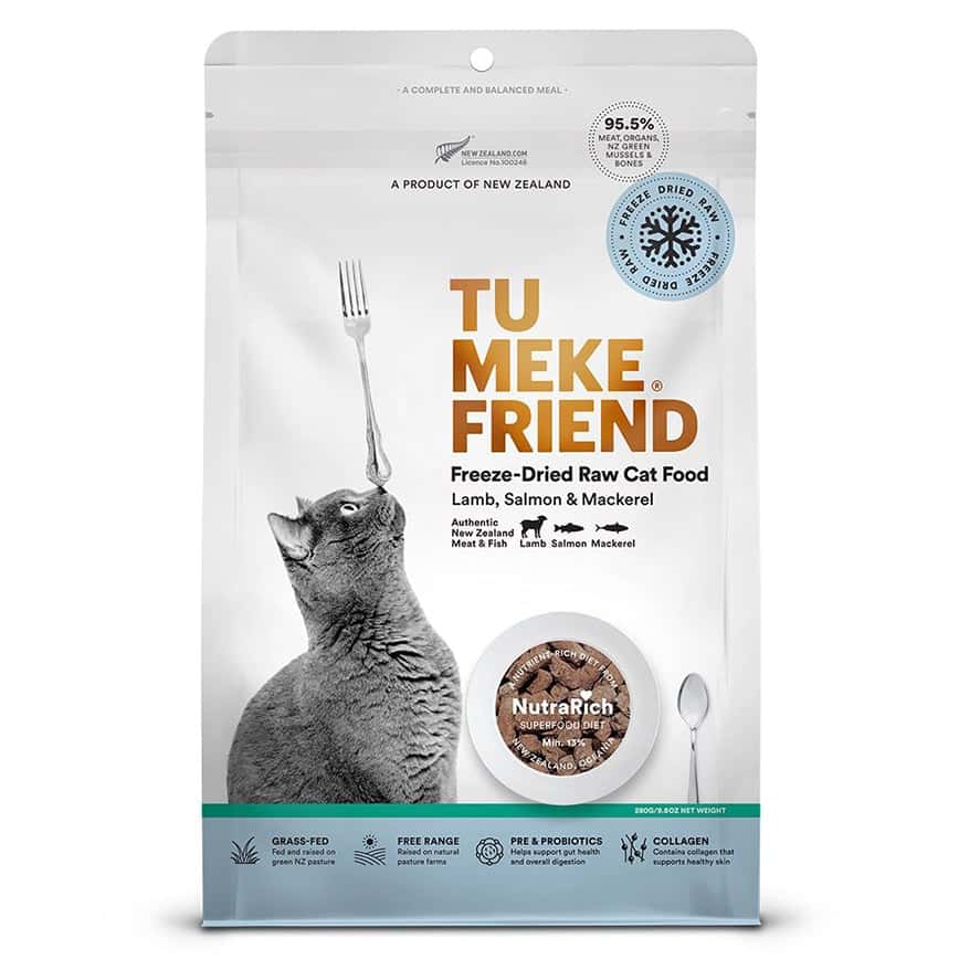 TU MEKE FRIEND 貓糧 超級食品風乾貓糧 羊⾁三⽂⿂鯖⿂ 280g (TMF0908) (圖片2)
