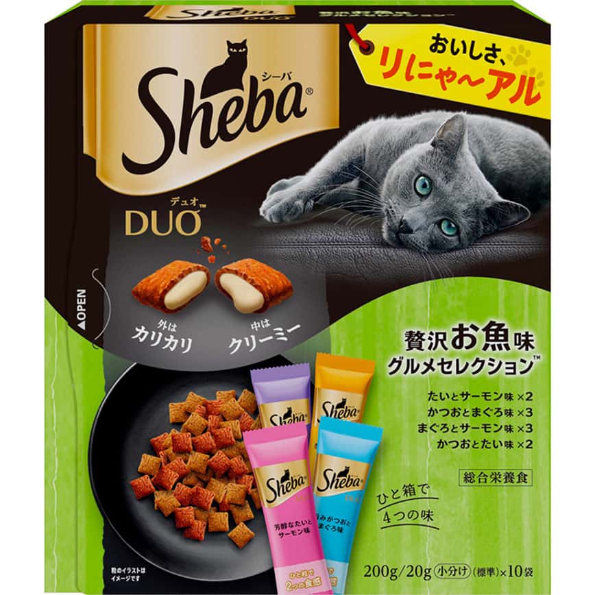 Sheba Duo 貓零食 日本貓貓夾心酥 精選奢華魚味 20g 10袋入 (圖片2)