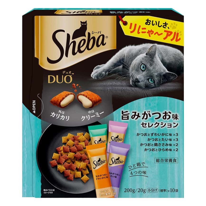 Sheba Duo 貓零食 日本貓貓夾心酥 精選鮮魚味 20g 10袋入 (圖片2)