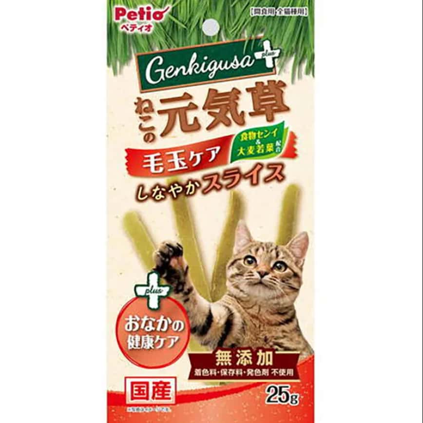 Petio 日本產 貓零食 去毛球腸胃健康護理貓草切片 25g (90603313) (圖片2)