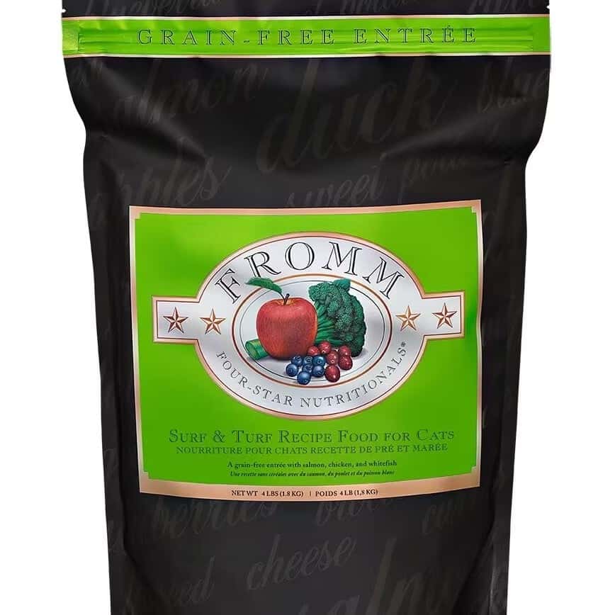 Fromm福摩 貓糧 無穀物全貓糧 三文魚雞鴨蔬果配方 4lb (綠) (圖片2)