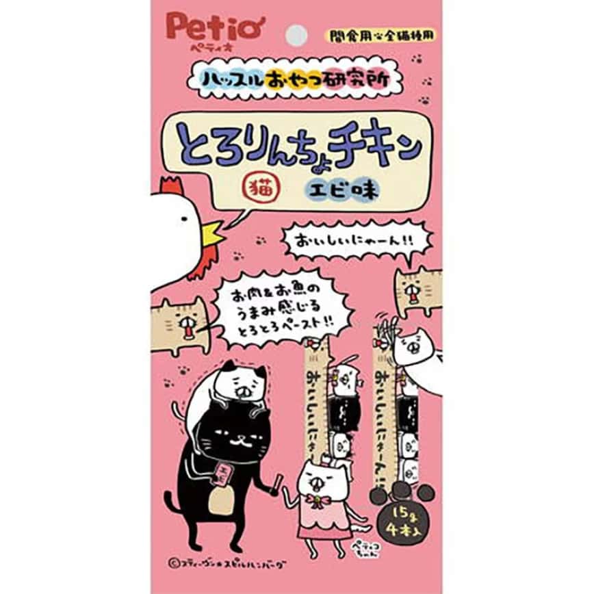 Petio 貓零食 水分補充 雞肉+蝦肉醬 15gx4本 (90603130) (圖片2)