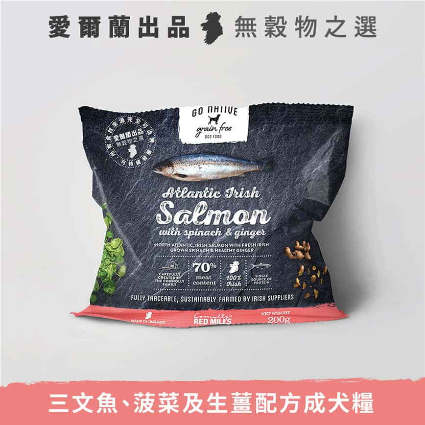 Go Native 愛爾蘭冠軍 頂級嚴選無穀物單一蛋白低敏狗糧 成犬三文魚 200g 中小型犬用(限時體驗) (圖片2)