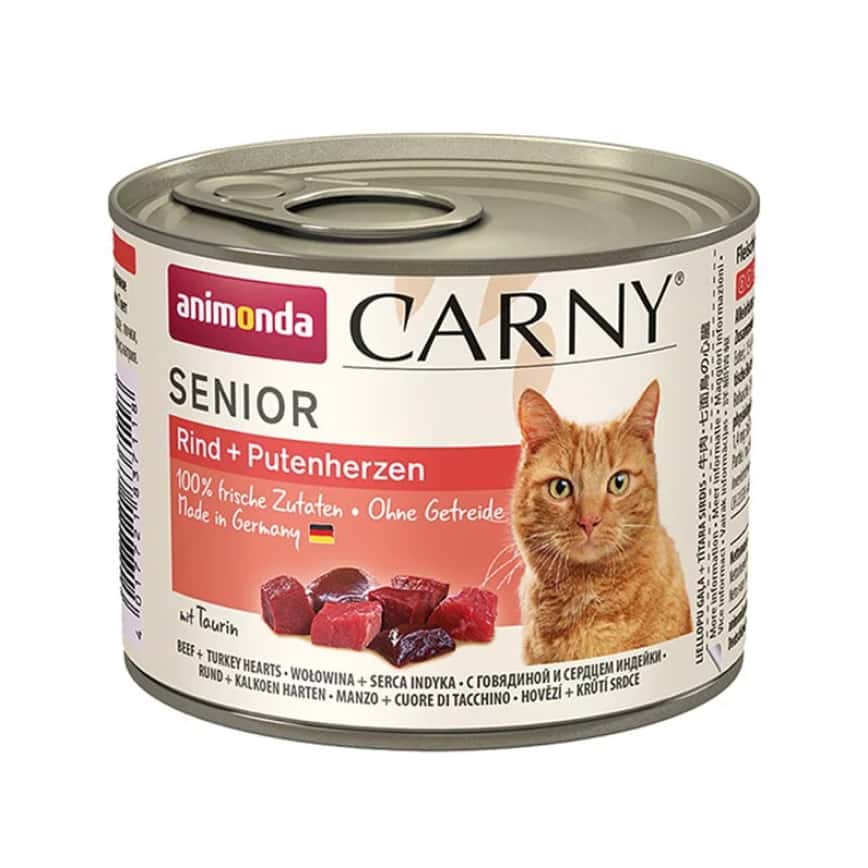 Animonda Carny 無穀物高齡貓主食罐 牛+火雞心 200g (90401789) (圖片2)