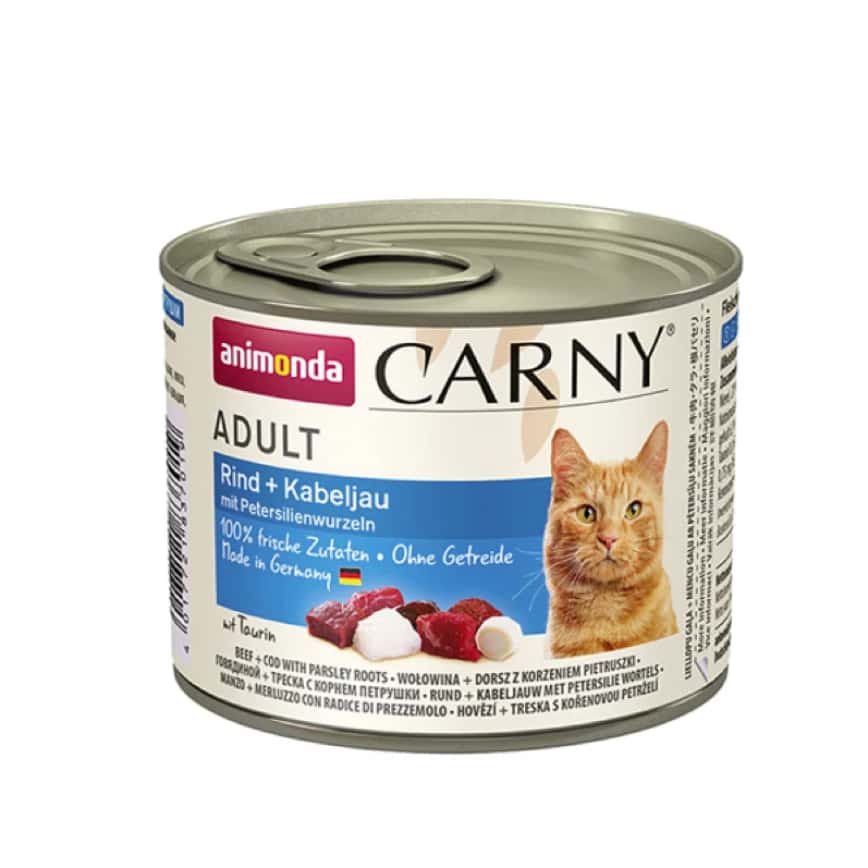Animonda Carny 無穀物成貓主食罐 牛+鱈魚+歐芹根 200g (90401625B) (圖片2)