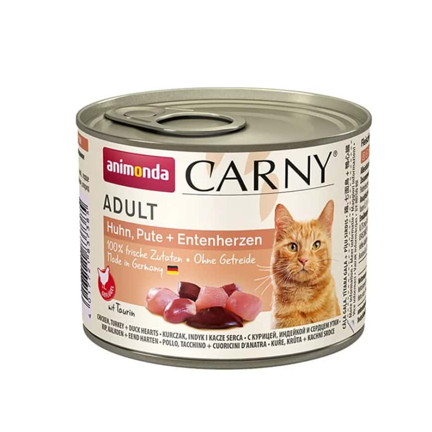Animonda Carny 無穀物成貓主食罐 雞+火雞+鴨心 200g (90401186) (圖片2)