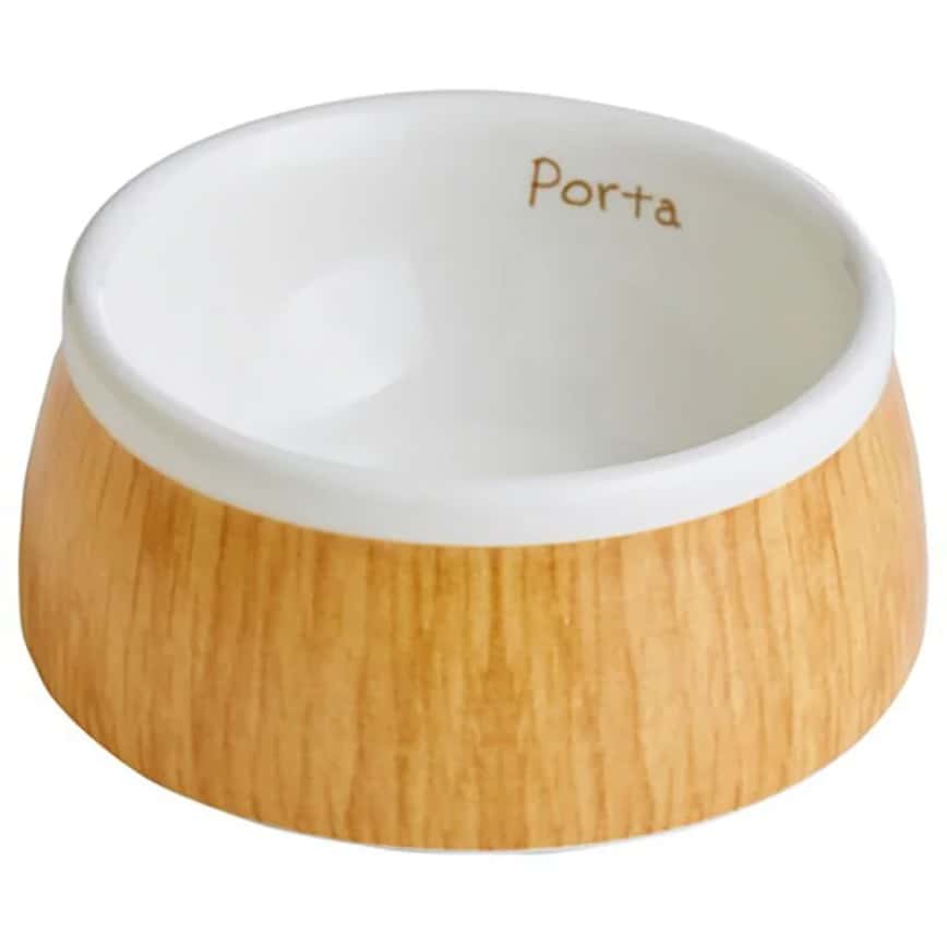 Petio Porta 犬用餐具木紋陶瓷餐碗 S (W26508) (圖片2)