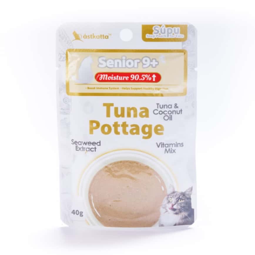Astkatta 冰島罐 貓濕糧包 高齡貓配方 吞拿魚湯包 40g (P00123-1) (圖片2)