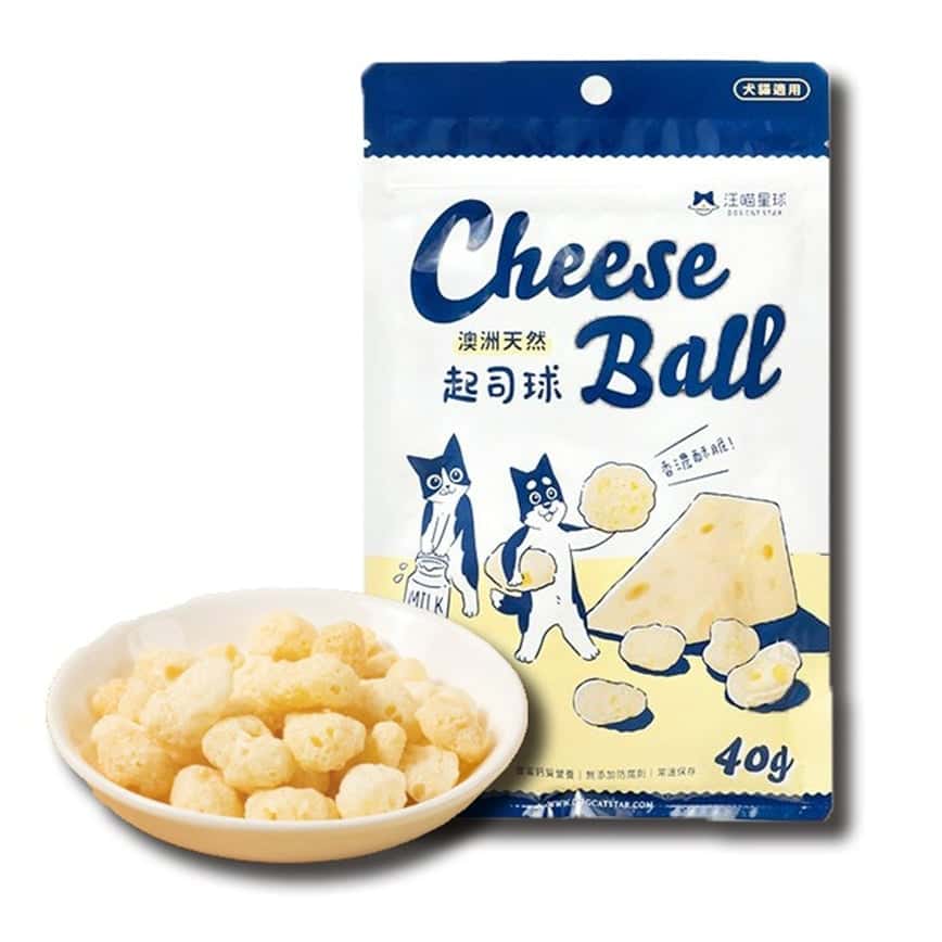 汪喵星球 凍乾 DogCatStar 冷凍乾燥原肉小零嘴 天然起司球 40g (貓犬用) (SN596) (圖片2)