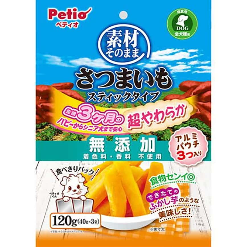 Petio 狗零食 天然原味 無添加超柔軟香甜高纖甘薯條 120g (90503153) (圖片2)