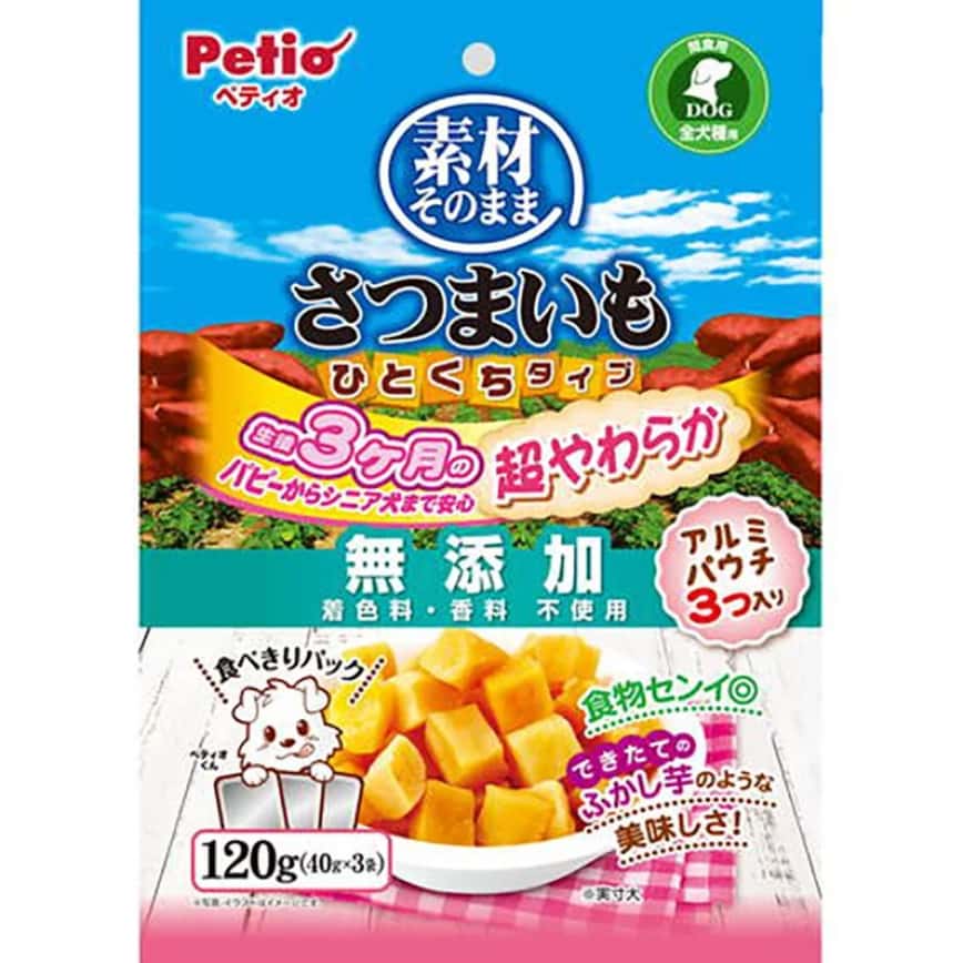 Petio 狗零食 天然原味 無添加超柔軟香甜高纖一口甘薯粒粒 120g (90503154) (圖片2)