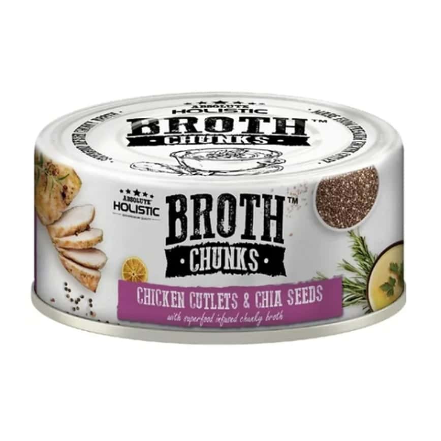 Absolute Holistic 貓狗罐頭 厚切雞塊+奇亞籽 80g (AH-5119)  (圖片2)