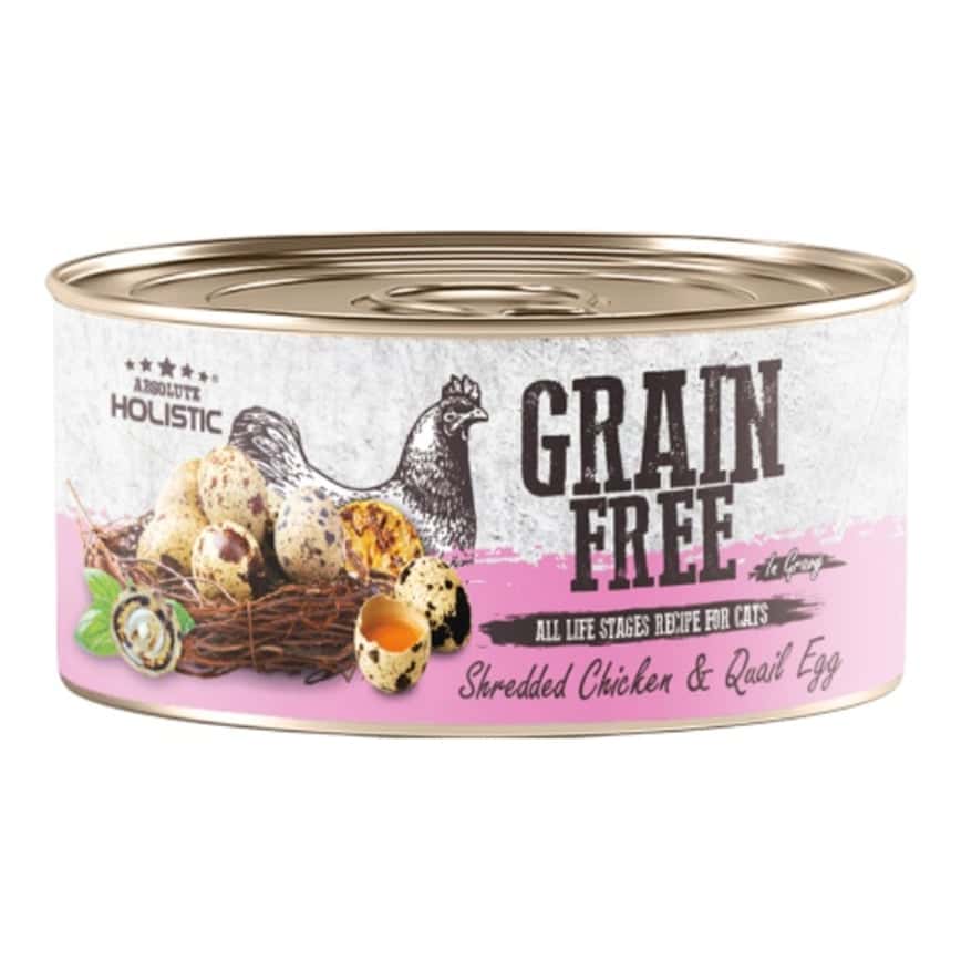 Absolute Holistic 貓罐頭 無穀雞肉+鵪鶉蛋 80g (AH-3962)  (圖片2)