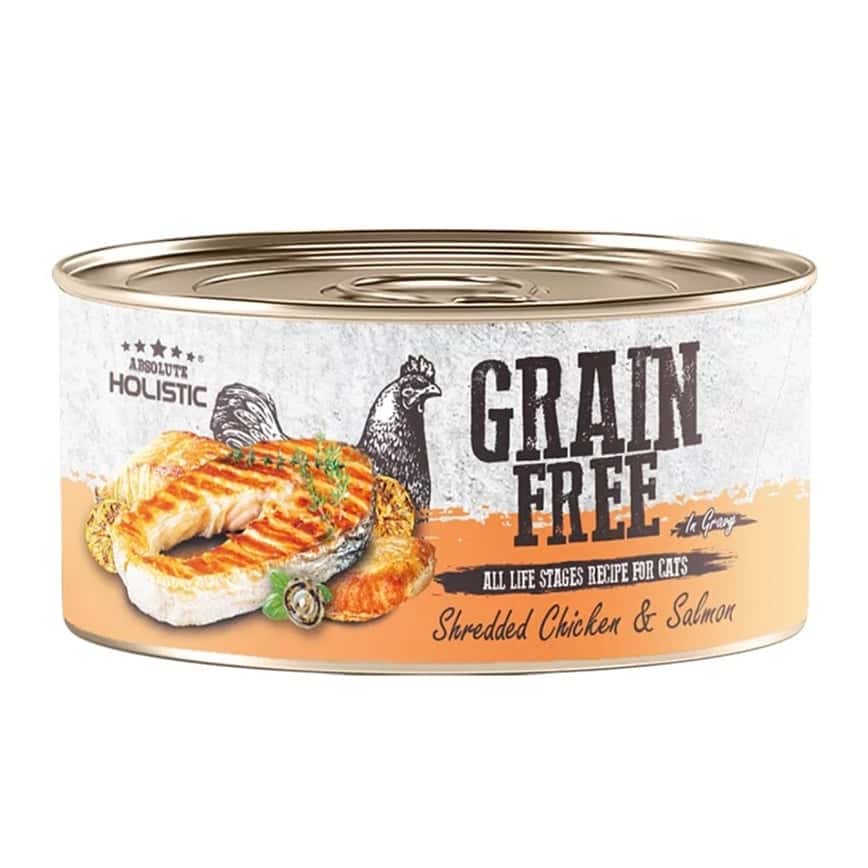 Absolute Holistic 貓罐頭 無穀雞肉+三文魚 80g (AH-3979)  (圖片2)