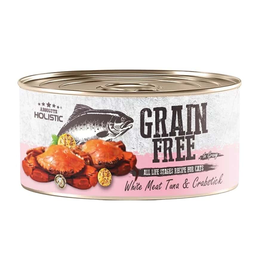 Absolute Holistic 貓罐頭 白肉吞拿魚+蟹棒 80g (AH-4419)  (圖片2)