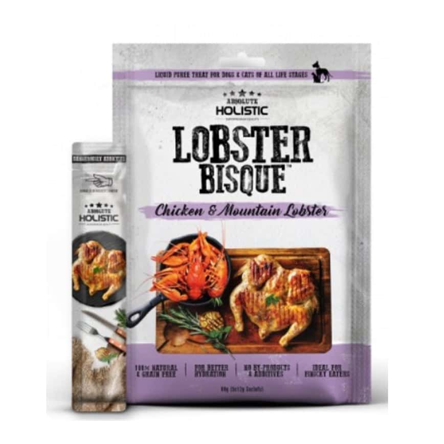 Absolute Holistic 貓狗小食 無穀物濃湯肉泥 雞肉+龍蝦 5支裝 60g (AH-4051) (圖片2)