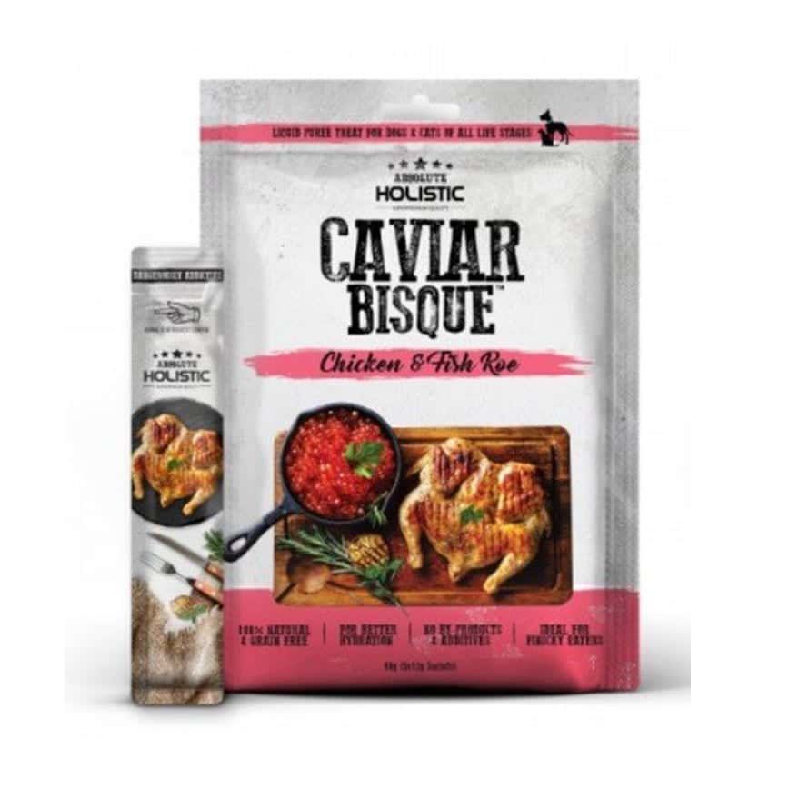 Absolute Holistic 貓狗小食 無穀物濃湯肉泥 雞肉+飛魚子 5支裝 60g (AH-4075) (圖片2)