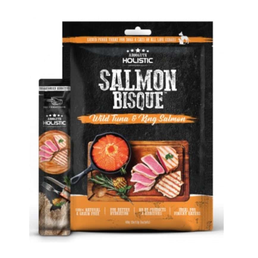 Absolute Holistic 貓狗小食 無穀物濃湯肉泥 吞拿魚+三文魚 5支裝 60g (AH-4037) (圖片2)