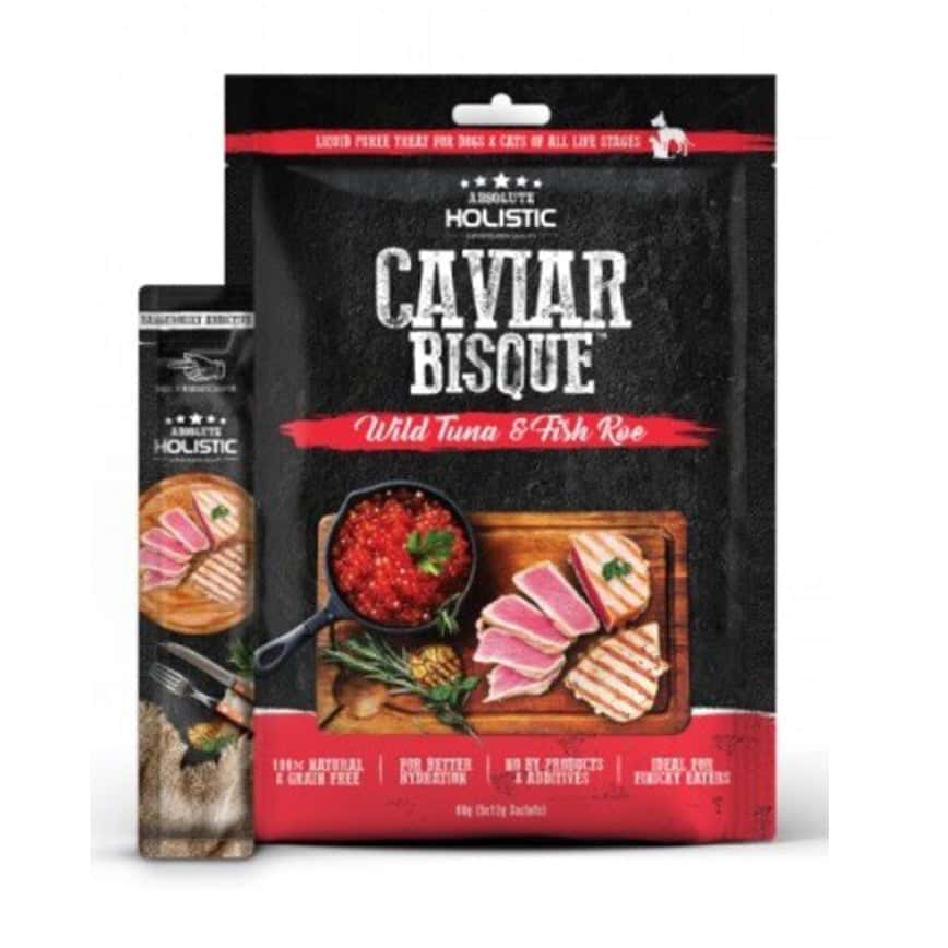 Absolute Holistic 貓狗小食 無穀物濃湯肉泥 吞拿魚+飛魚子 5支裝 60g (AH-4044) (圖片2)