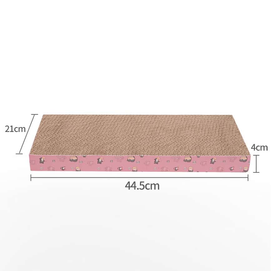 HelloDOG 玩具嚴選 瓦楞紙貓抓板 長方形粉紅色 1件 (圖片2)