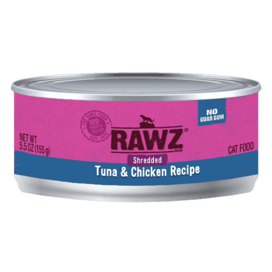 RAWZ 貓罐頭 肉絲主食罐 吞拿魚及雞肉 155g (RZCTC155) (圖片2)