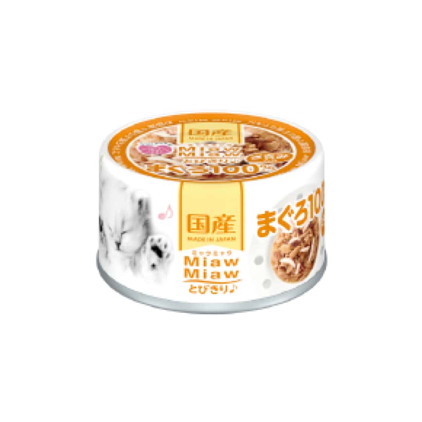AIXIA 愛喜雅 MiawMiaw 日本產貓罐頭 鮪魚+雞胸味 60g (MT-2) (圖片2)