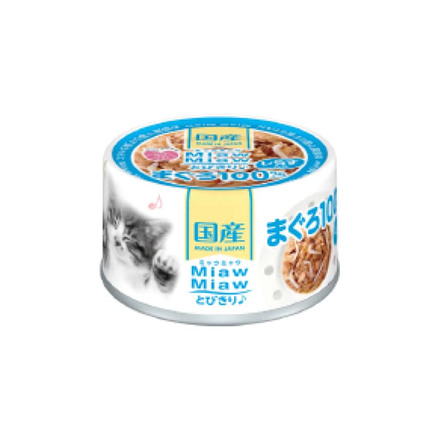 AIXIA 愛喜雅 MiawMiaw 日本產貓罐頭 鮪魚+吻仔魚味 60g (MT-3) (圖片2)