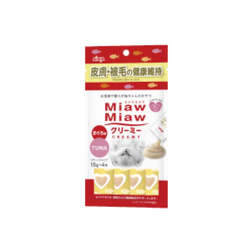 AIXIA 愛喜雅 MiawMiaw 貓零食 肉泥餐包 皮膚護理配方 鮪魚味 15g x 4條裝 (MMCM-12) (圖片2)