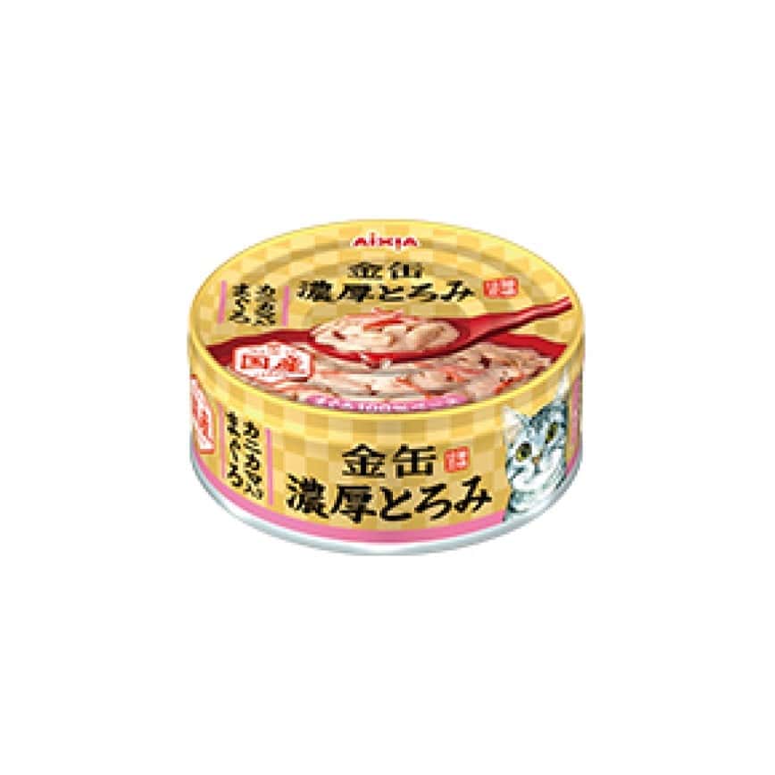 AIXIA 愛喜雅 日本貓罐頭 金缶濃厚系列 鮪魚+蟹棒味 70g (GNT-6) (圖片2)