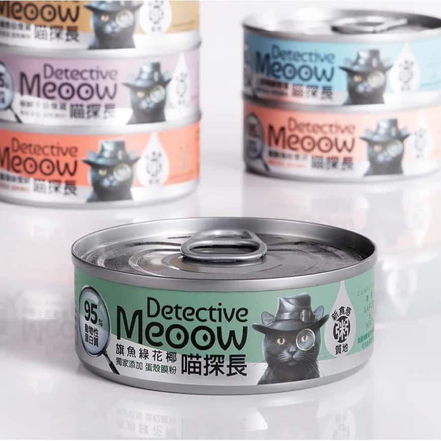 喵探長 貓罐頭 旗魚綠花椰主食罐 80g (90019) (圖片2)