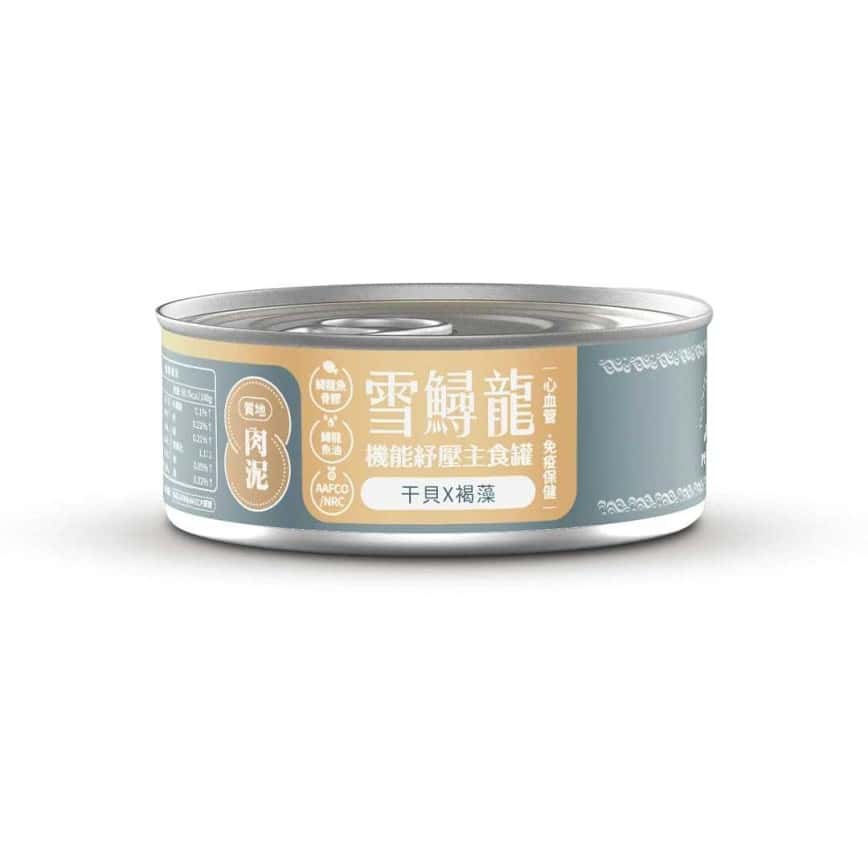 ⽑爪村 雪鱘龍機能紓壓 主食貓罐頭 肉泥系列 ⼲⾙+褐藻 80g (910221) (圖片2)