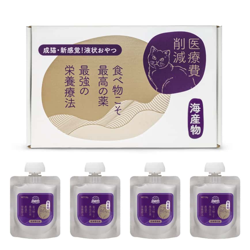 貓狗罐頭工房 貓濕糧 醫療費削減系列 無穀腸胃敏感配方 特級保健肉泥餐包 海産物 50g*4包 (310045) TBS (圖片2)