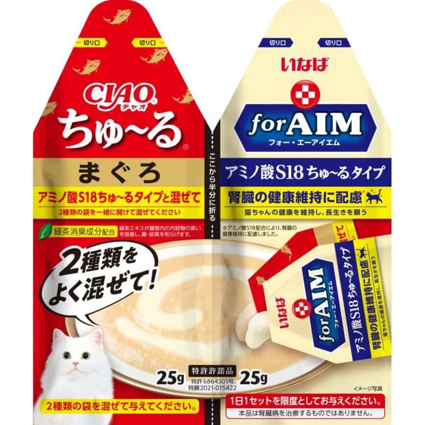 CIAO 貓零食 forAIM 雙系列混装 肉泥餐包 金槍魚味 25g×2 (TCA-01) (圖片2)