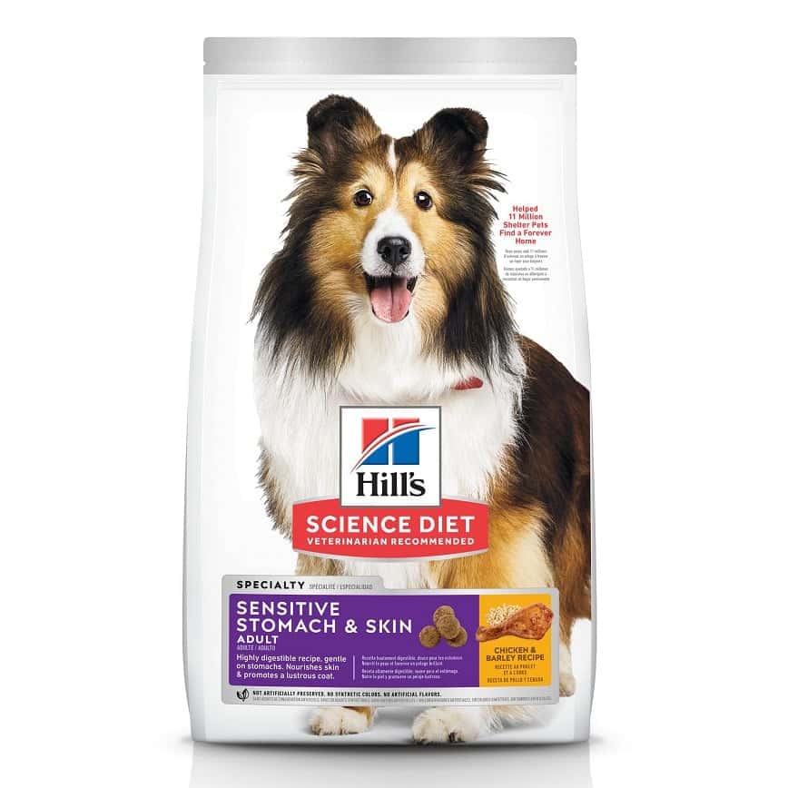 Hills 狗糧 成犬胃部及皮膚敏感專用配方 Sensitive Stomach & Skin 4lb (607592) (圖片2)