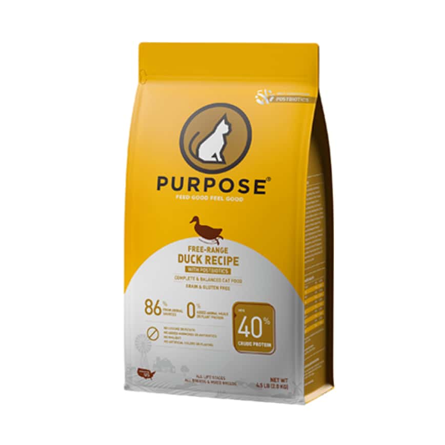 PURPOSE 貓糧 無穀物放養鴨+後生元配方 4.5lb (圖片2)