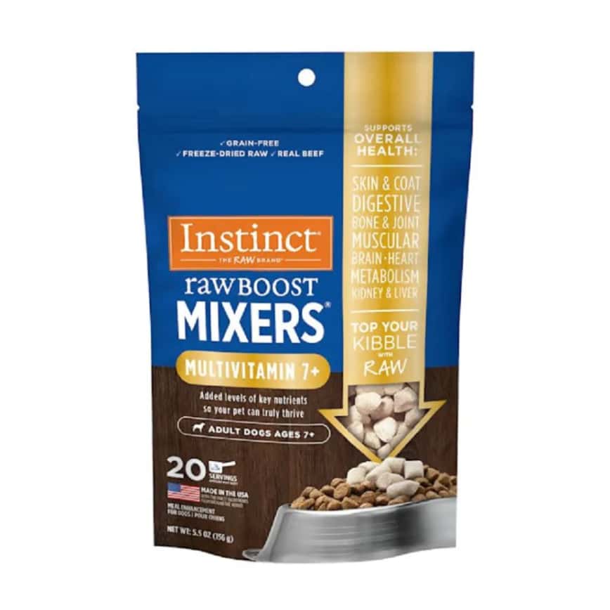 Instinct 狗糧 凍乾肉粒 多種維他命老年犬7+ 牛肉配方 5.5oz (600695) (圖片2)