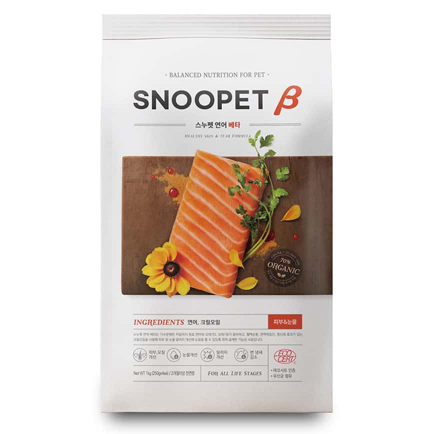 Snoopet β 狗糧 淚痕及皮膚護理有機配方 鮮三文魚+磷蝦油+蔬菜 8kg (SP0326) (圖片2)