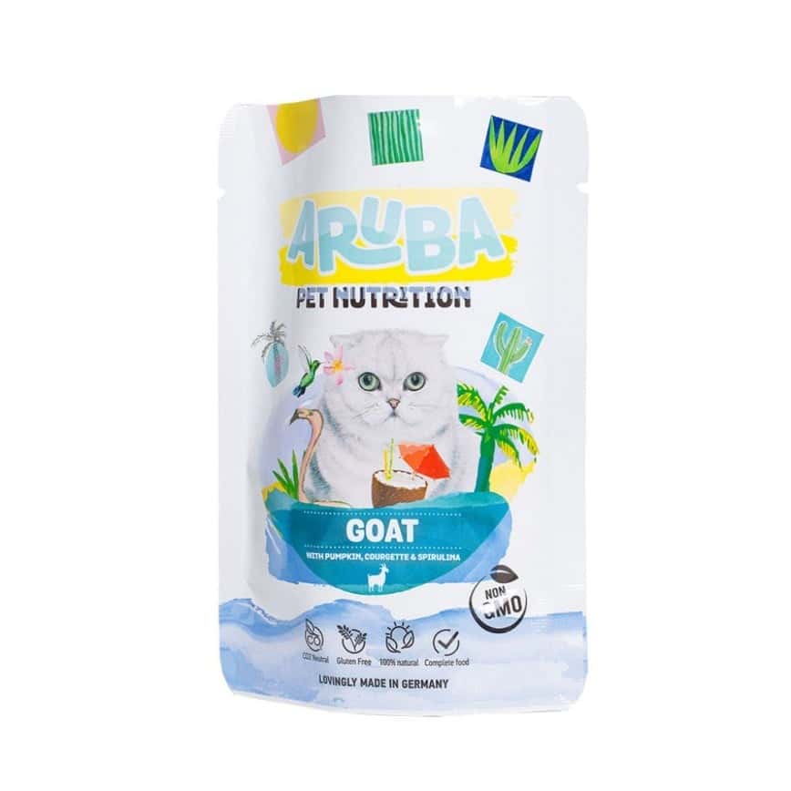 Aruba 貓濕糧 山羊配南瓜.青瓜.螺旋藻 主食鮮食包 70g (ACP006) (圖片2)