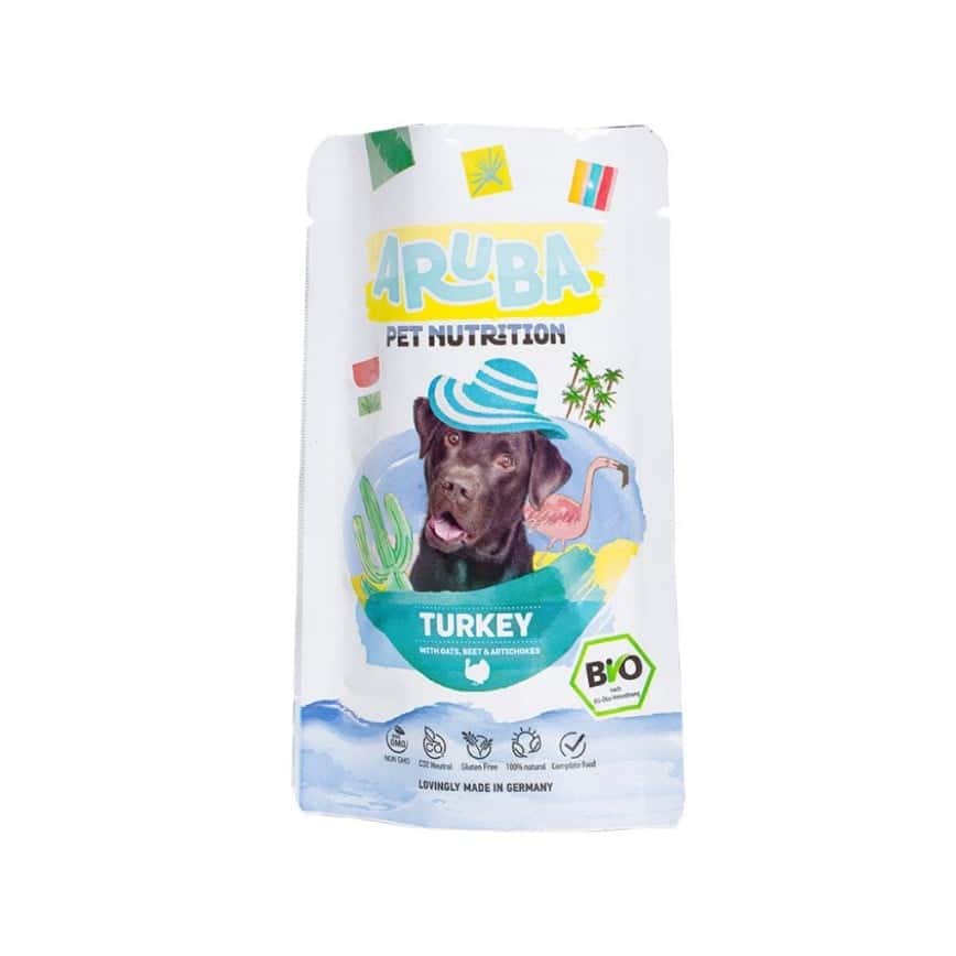 Aruba 狗濕糧 有機火雞配燕麥.紅菜頭.雅枝竹 主食鮮食包 100g (ADP001) (圖片2)