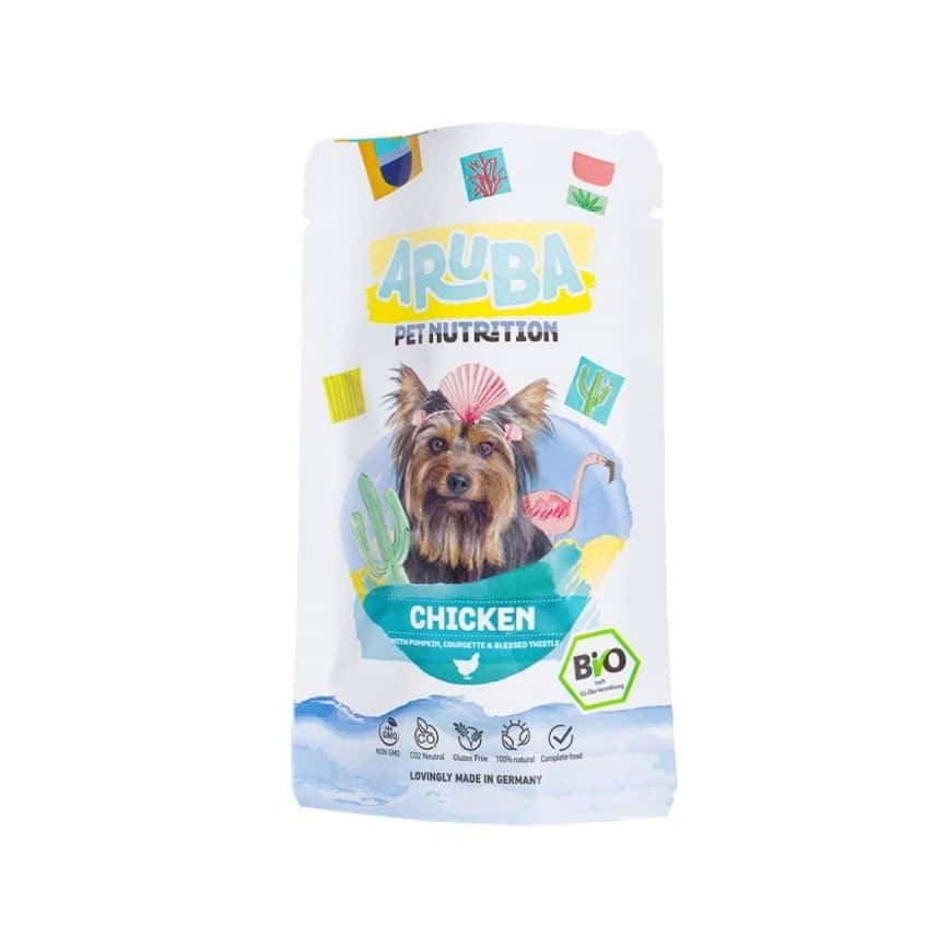 Aruba 狗濕糧 有機雞肉配南瓜.青瓜.聖薊 主食鮮食包 100g (ADP003) (圖片2)