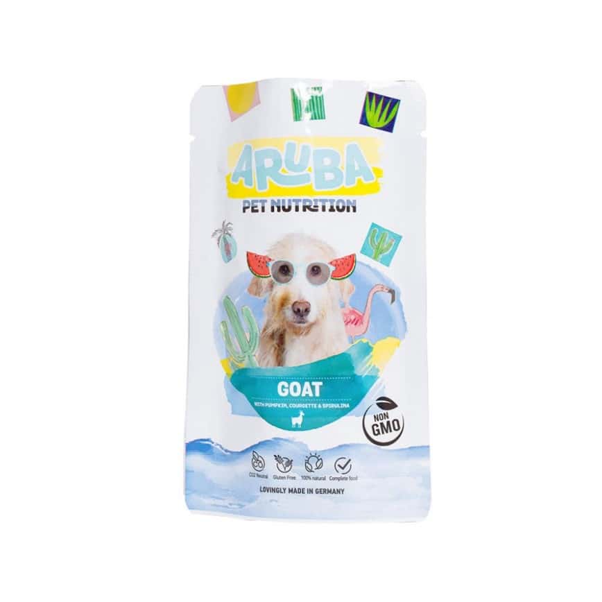 Aruba 狗濕糧 山羊配南瓜.小白菜.螺旋藻 主食鮮食包 100g (ADP004) (圖片2)