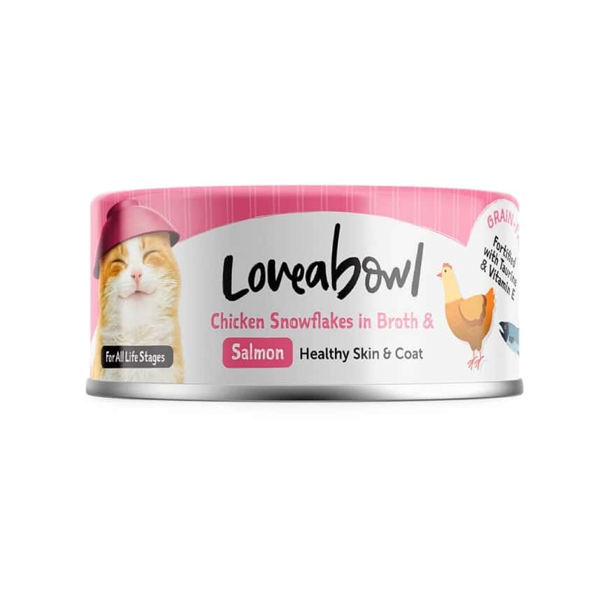 Loveabowl 貓罐頭 亮毛嫩雞三文魚 70g (LBCE020) (圖片2)
