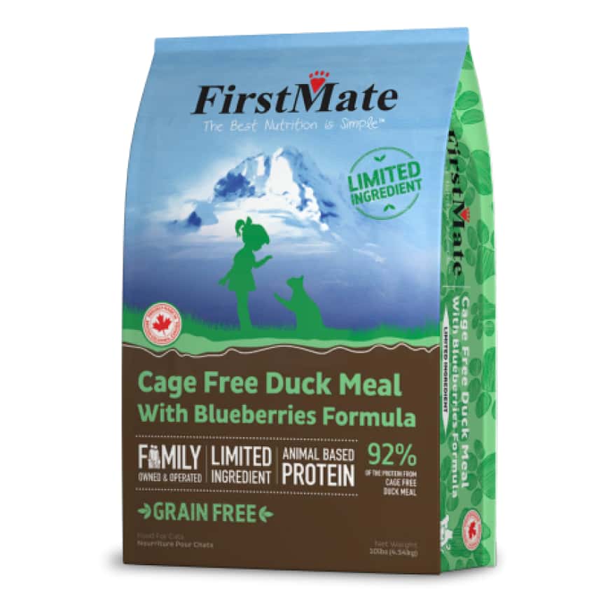 FirstMate 貓糧 無穀物全貓糧 鴨肉+藍莓 4.54kg (10lb) (圖片2)
